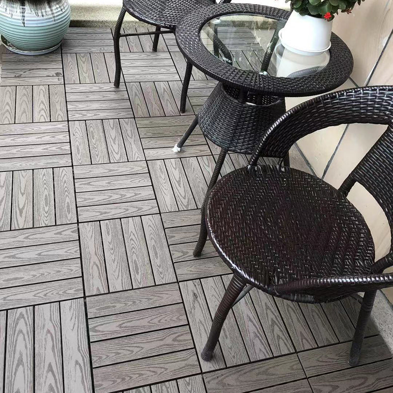 12" X 12"Square PVC Patio Tiles Snapping Installation Outdoor Flooring Tiles