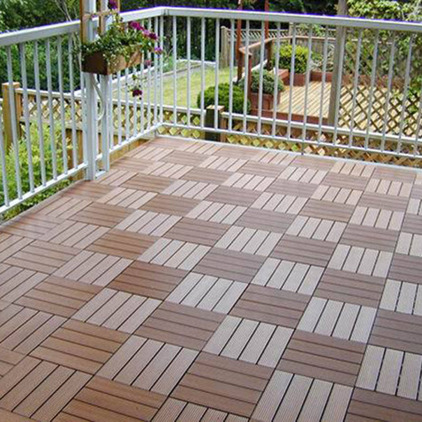 12" X 12"Square PVC Patio Tiles Snapping Installation Outdoor Flooring Tiles