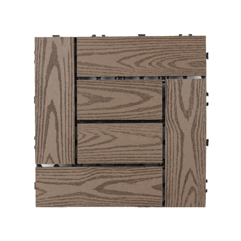 12" X 12"Square PVC Patio Tiles Snapping Installation Outdoor Flooring Tiles