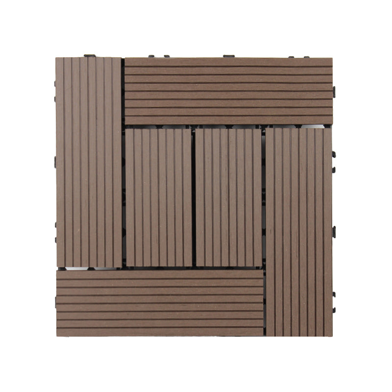 12" X 12"Square PVC Patio Tiles Snapping Installation Outdoor Flooring Tiles