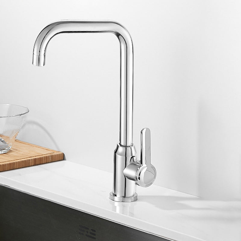 Modern Bridge Faucet Stainless Steel with Handles and Supply Lines Kitchen Sink Faucet