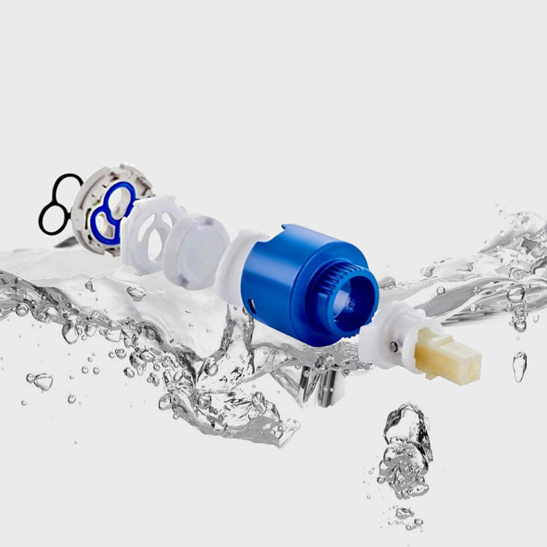 Modern Bridge Faucet Stainless Steel with Handles and Supply Lines Kitchen Sink Faucet