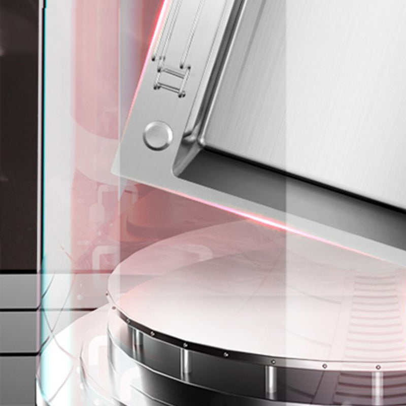 Modern Kitchen Sink Single Bowl Overflow Hole Stainless Steel Workstation Sink with Faucet