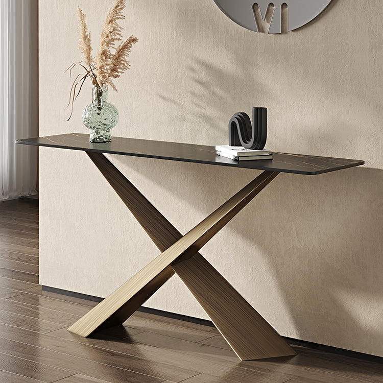 16 inch Wide Modern Console Table Rectangle Stone Sofa Console Table