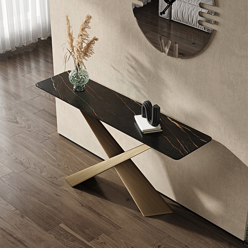 16 inch Wide Modern Console Table Rectangle Stone Sofa Console Table