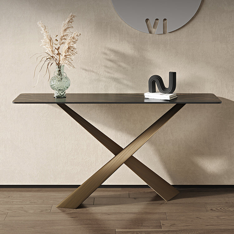 16 inch Wide Modern Console Table Rectangle Stone Sofa Console Table