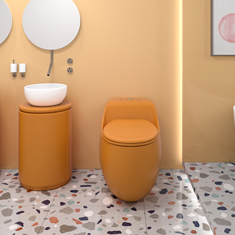 Contemporary Floor Mounted Flush Toilet Seat Included Urine Toilet for Bathroom