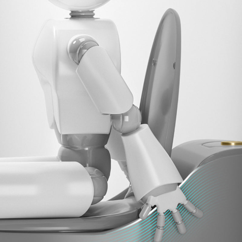 Contemporary Floor Mounted Flush Toilet Seat Included Urine Toilet for Bathroom