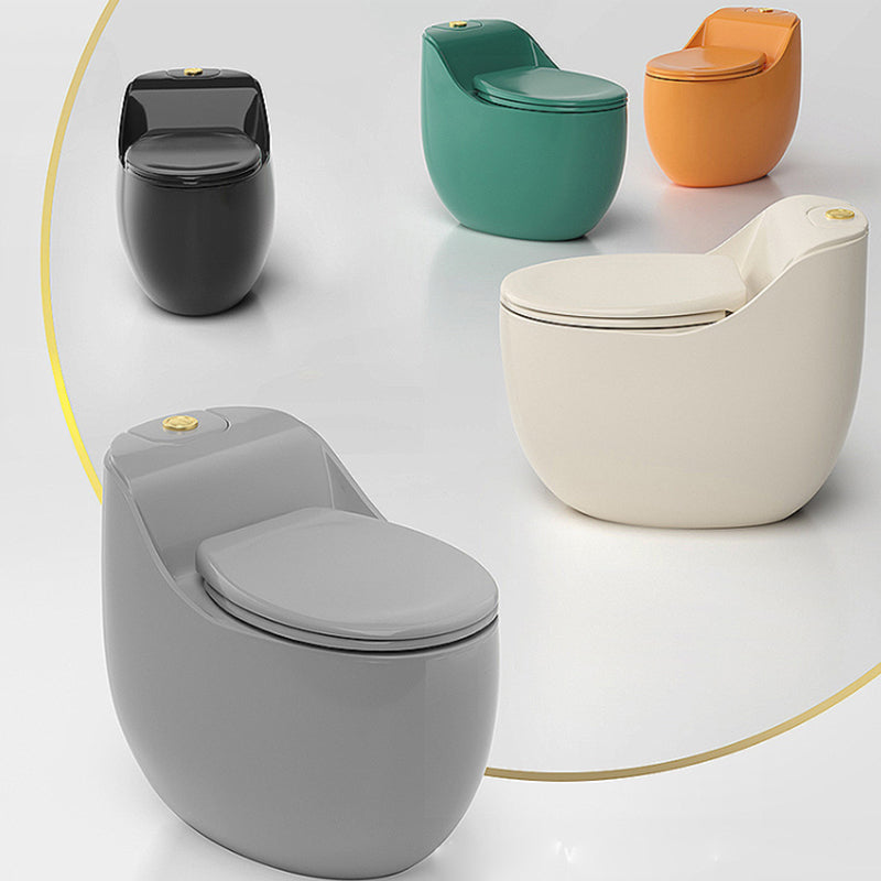 Contemporary Floor Mounted Flush Toilet Seat Included Urine Toilet for Bathroom