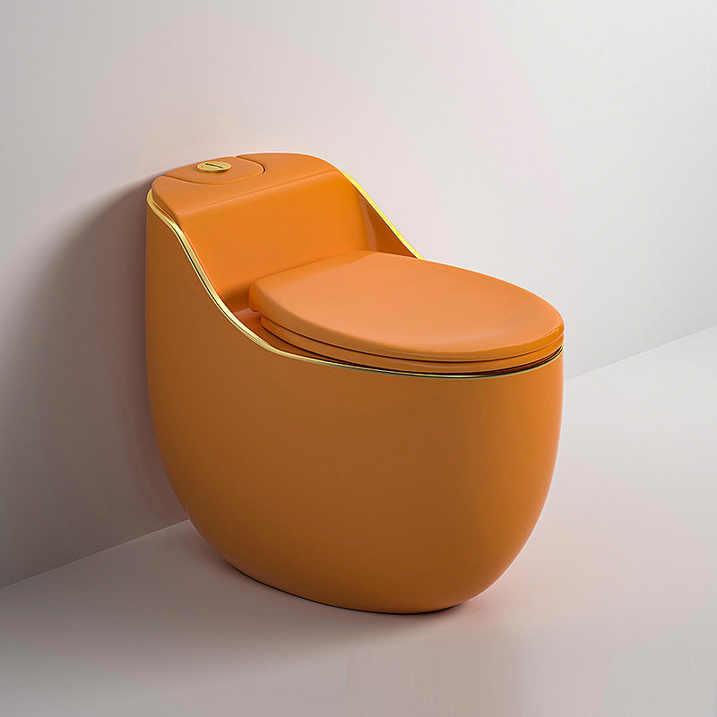 Contemporary Floor Mounted Flush Toilet Seat Included Urine Toilet for Bathroom