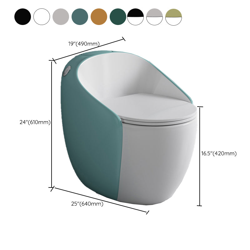 Modern Ceramic Flush Toilet One Piece Toilet Bowl for Washroom