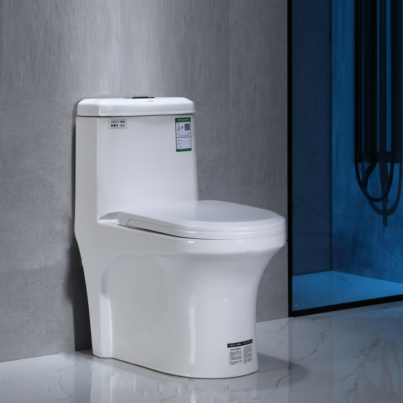 Modern Floor Mount Flush Toilet 1-Piece Urine Toilet with Seat for Washroom