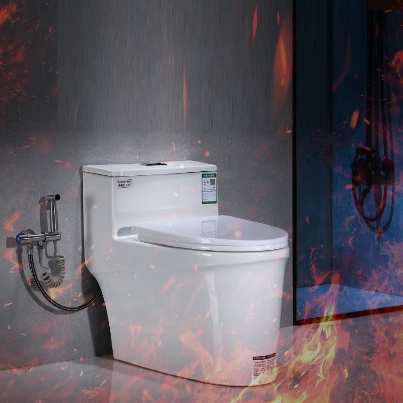 Modern Floor Mount Flush Toilet 1-Piece Urine Toilet with Seat for Washroom