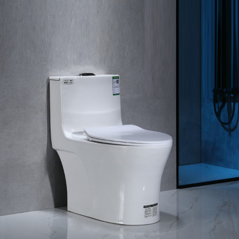 Modern Floor Mount Flush Toilet 1-Piece Urine Toilet with Seat for Washroom