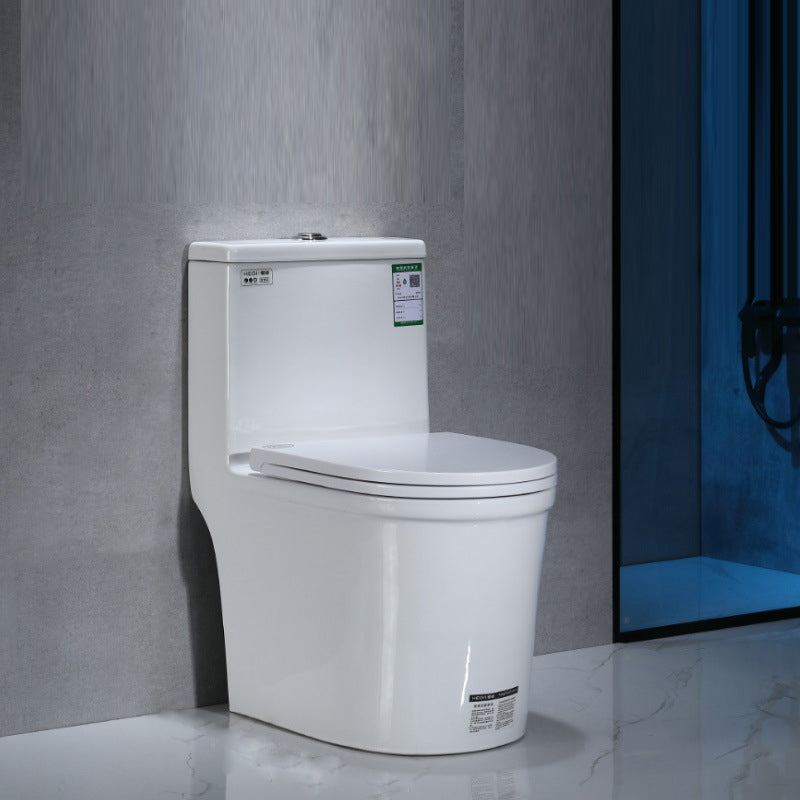 Modern Floor Mount Flush Toilet 1-Piece Urine Toilet with Seat for Washroom