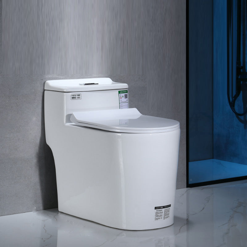 Modern Floor Mount Flush Toilet 1-Piece Urine Toilet with Seat for Washroom