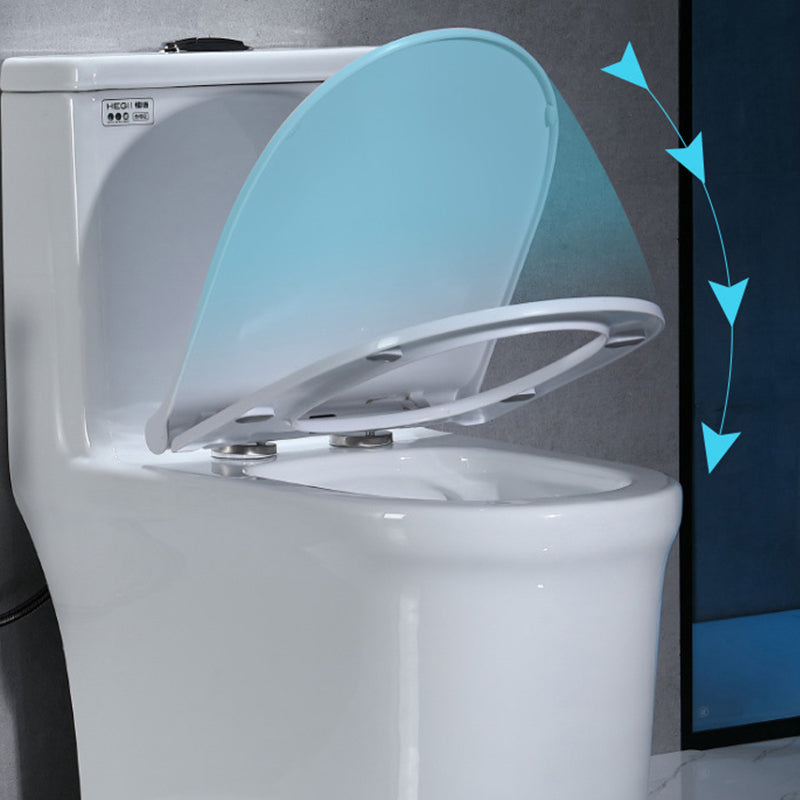 Modern Floor Mount Flush Toilet 1-Piece Urine Toilet with Seat for Washroom