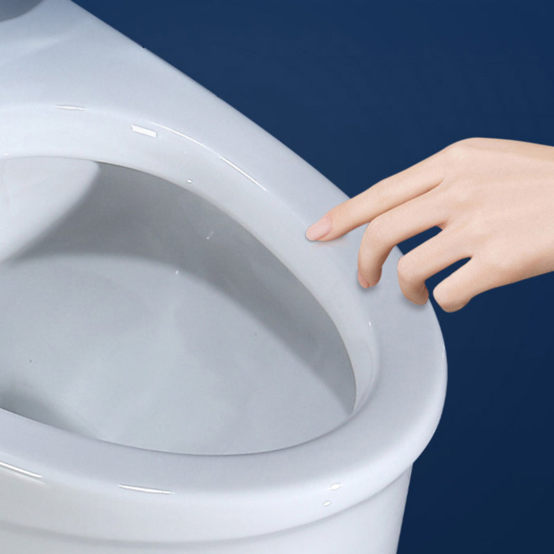 Modern Floor Mount Flush Toilet 1-Piece Urine Toilet with Seat for Washroom