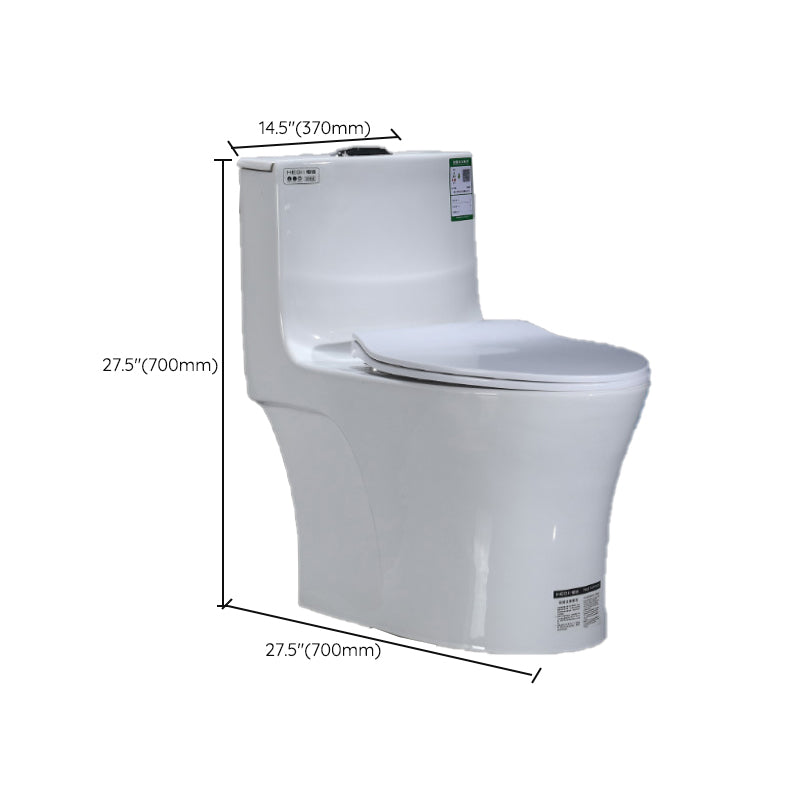 Modern Floor Mount Flush Toilet 1-Piece Urine Toilet with Seat for Washroom