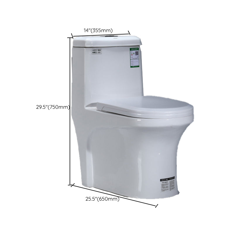 Modern Floor Mount Flush Toilet 1-Piece Urine Toilet with Seat for Washroom