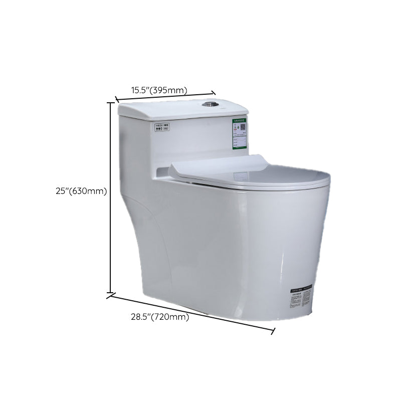 Modern Floor Mount Flush Toilet 1-Piece Urine Toilet with Seat for Washroom