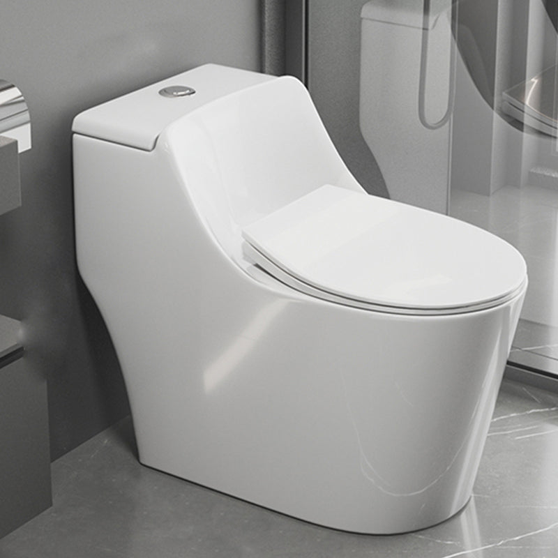 Contemporary Floor Mount Flush Toilet Siphon Jet Toilet Bowl for Washroom