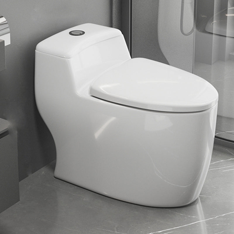 Contemporary Floor Mount Flush Toilet Siphon Jet Toilet Bowl for Washroom
