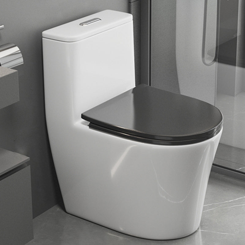 Contemporary Floor Mount Flush Toilet Siphon Jet Toilet Bowl for Washroom
