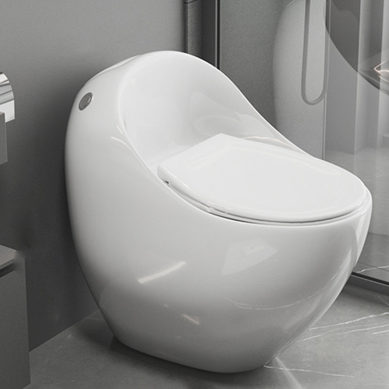 Contemporary Floor Mount Flush Toilet Siphon Jet Toilet Bowl for Washroom