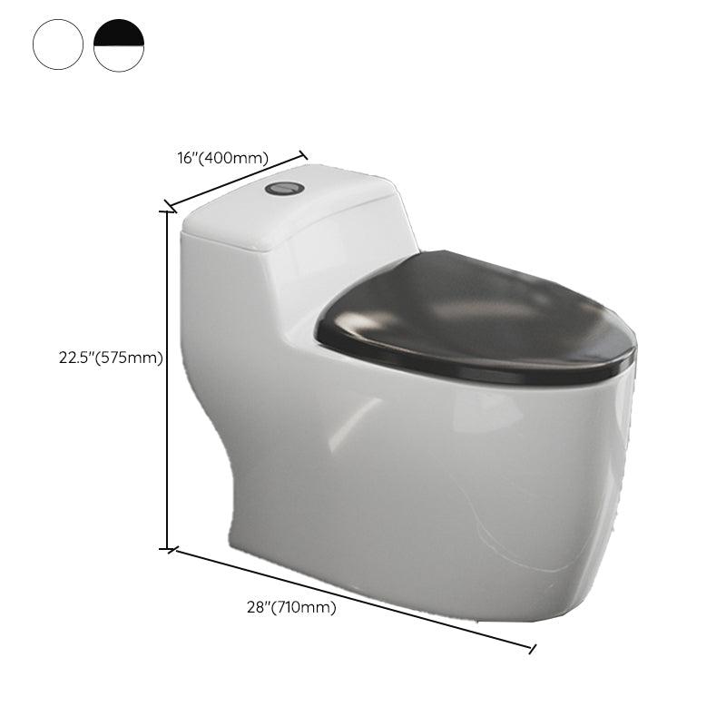 Contemporary Floor Mount Flush Toilet Siphon Jet Toilet Bowl for Washroom