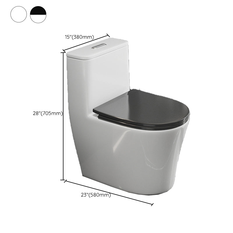 Contemporary Floor Mount Flush Toilet Siphon Jet Toilet Bowl for Washroom