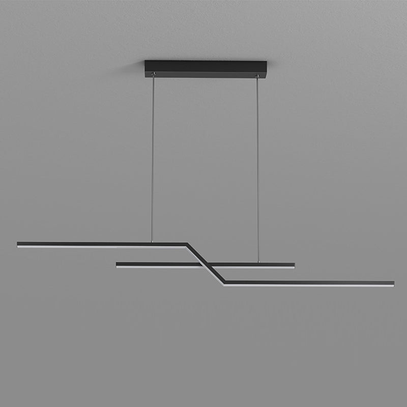 2 - Light Iron Kitchen Island Fixture LED Contemporary Ceiling Pendant