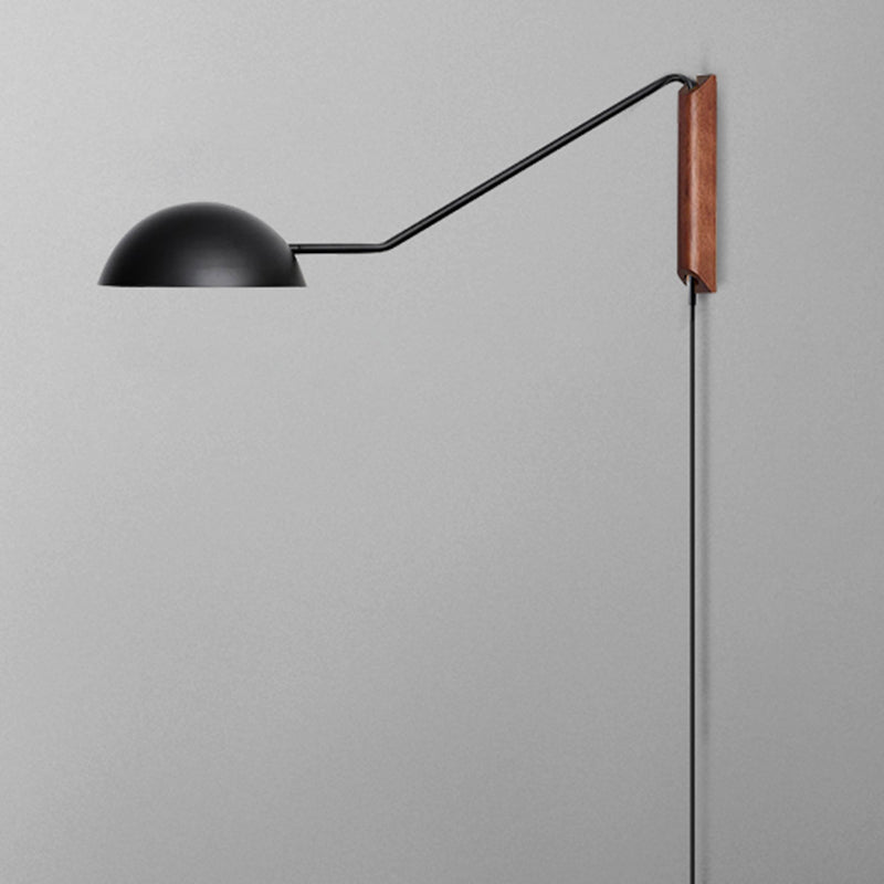 Metal Wall Lamp Industrial Style 1-light Shape Wall Mounted Lighting for Bedroom