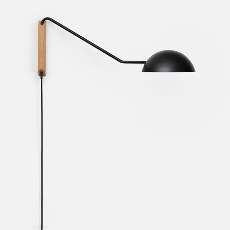 Metal Wall Lamp Industrial Style 1-light Shape Wall Mounted Lighting for Bedroom