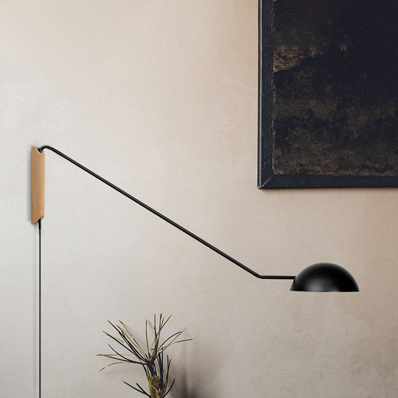 Metal Wall Lamp Industrial Style 1-light Shape Wall Mounted Lighting for Bedroom