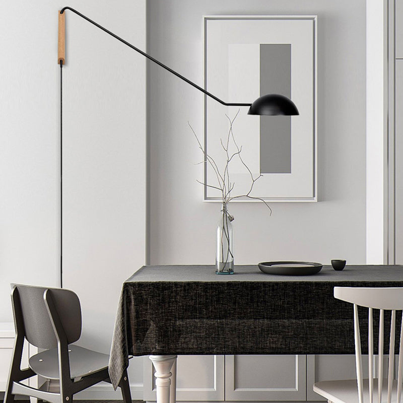 Metal Wall Lamp Industrial Style 1-light Shape Wall Mounted Lighting for Bedroom