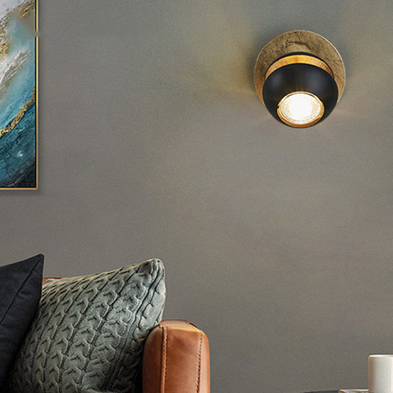 1-Light Wall Light Fixtures Modern Metal Shade Wall Mounted Lighting for Bedroom