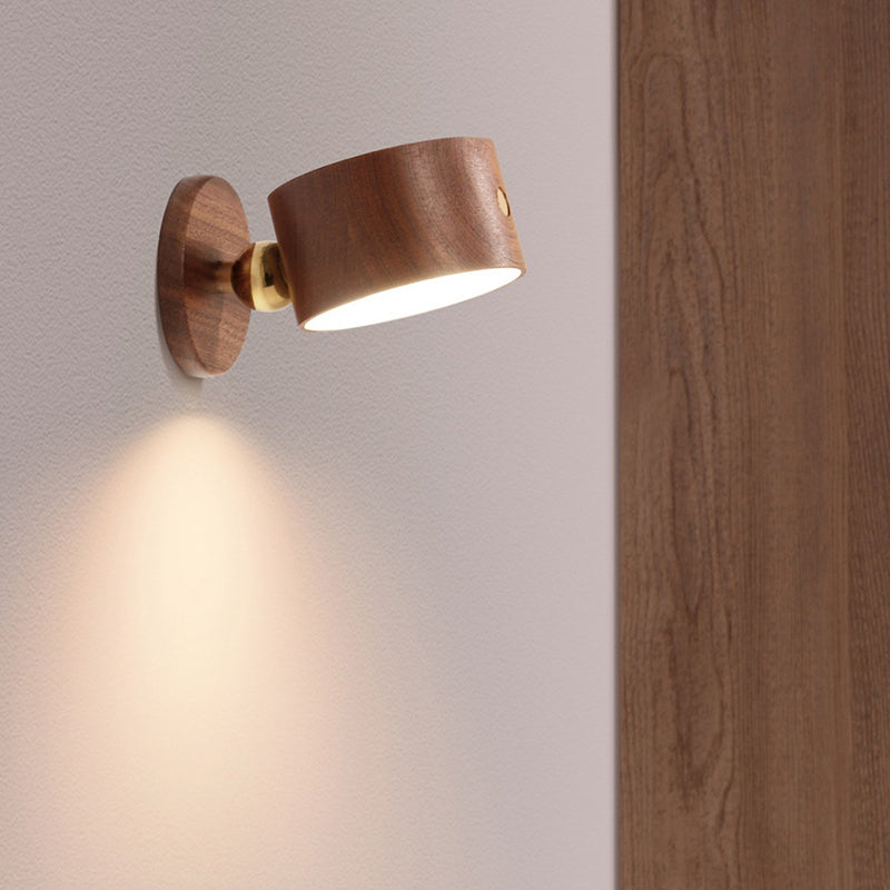 Wooden Wall Sconce Lighting Modern Style Wall Lamp for Bedroom
