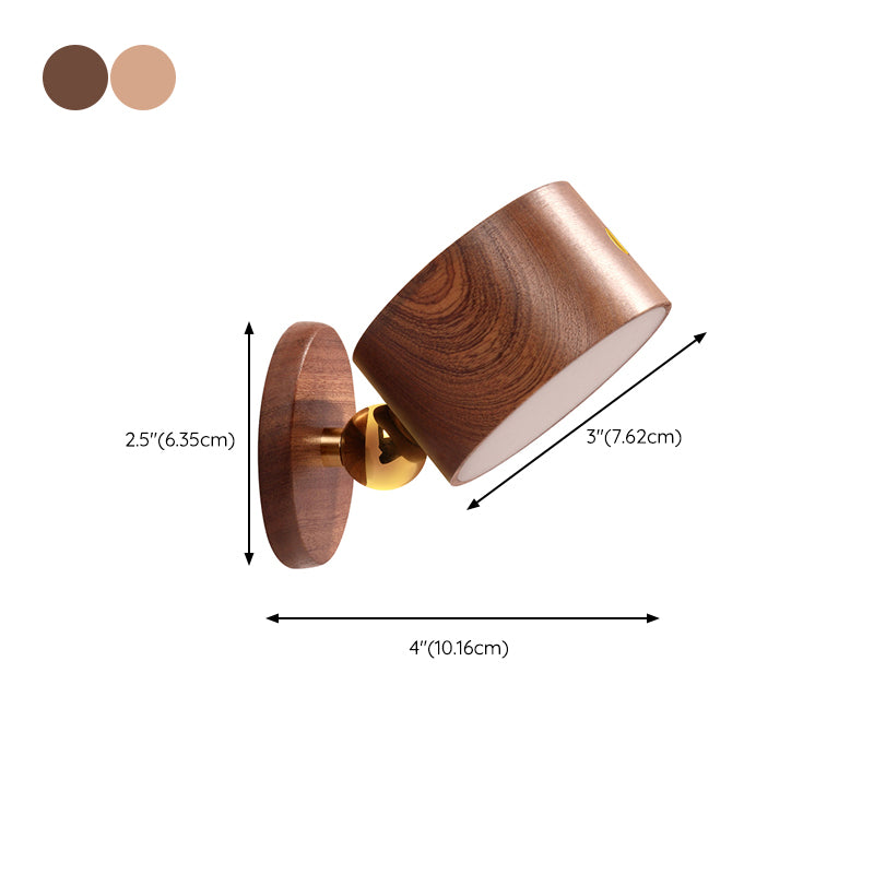 Wooden Wall Sconce Lighting Modern Style Wall Lamp for Bedroom