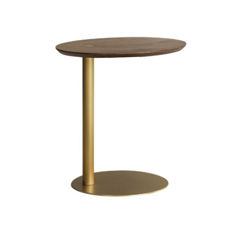 19" Wide Contemporary Corner Table Round Pedestal Side Table