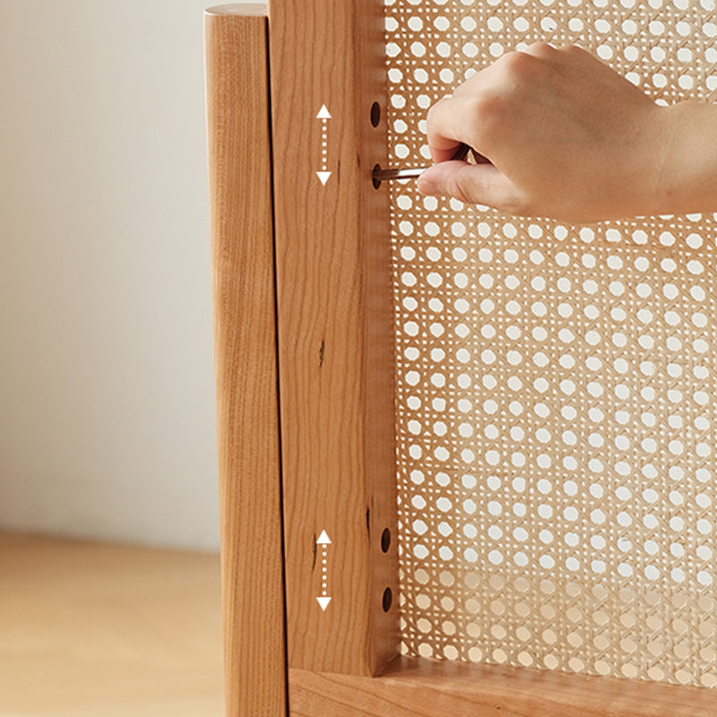 Classic Standard Bed Cherry Solid Color Bed Frame With Custom Gold Legs