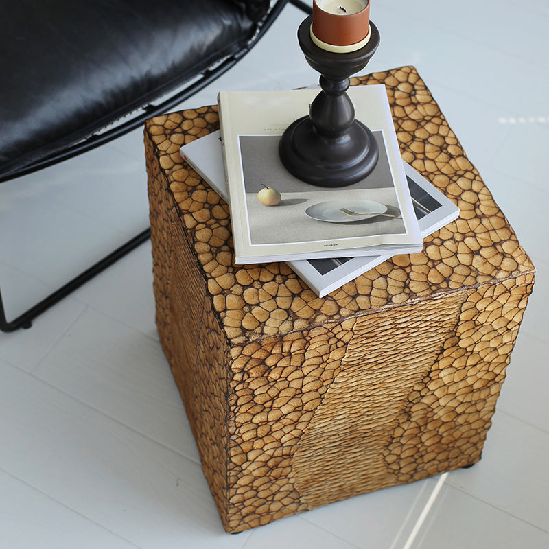 14" Wide Contemporary Corner Table Square Wood Accent Side Table