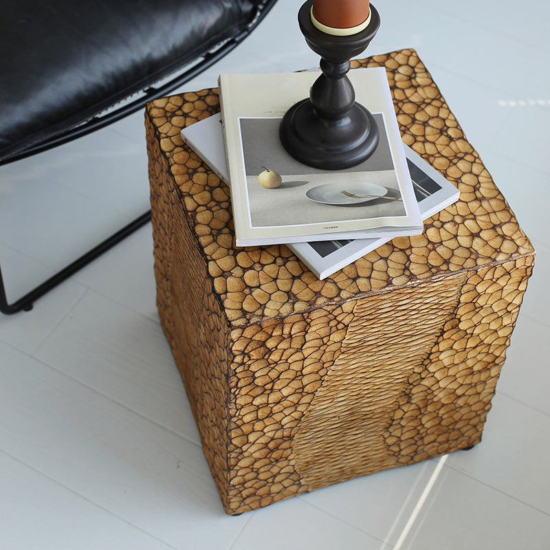 14" Wide Contemporary Corner Table Square Wood Accent Side Table