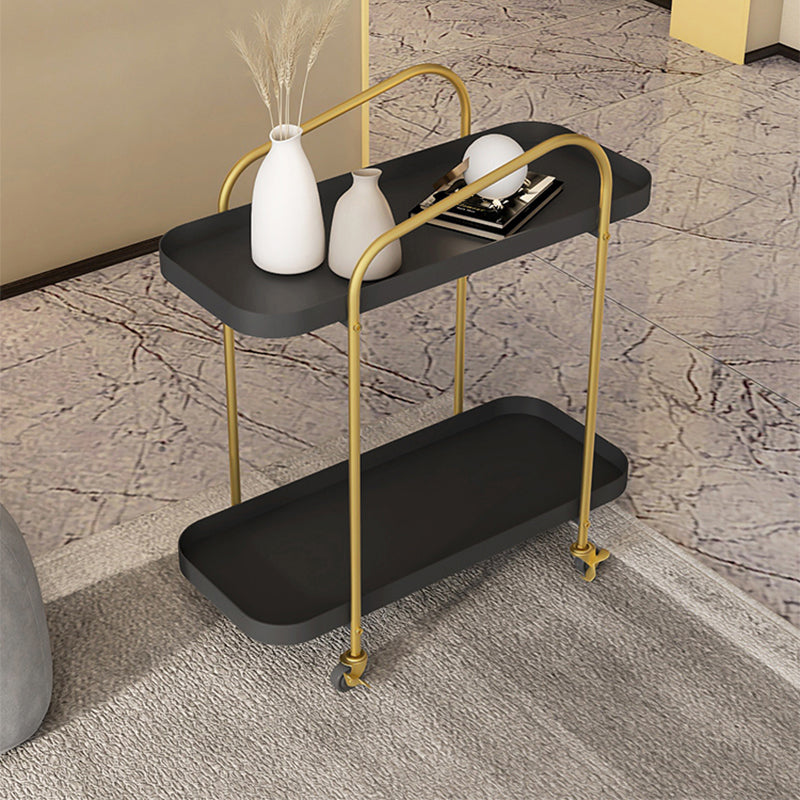 11" Wide Glam Corner Table Rectangular Accent Side Table with Storage
