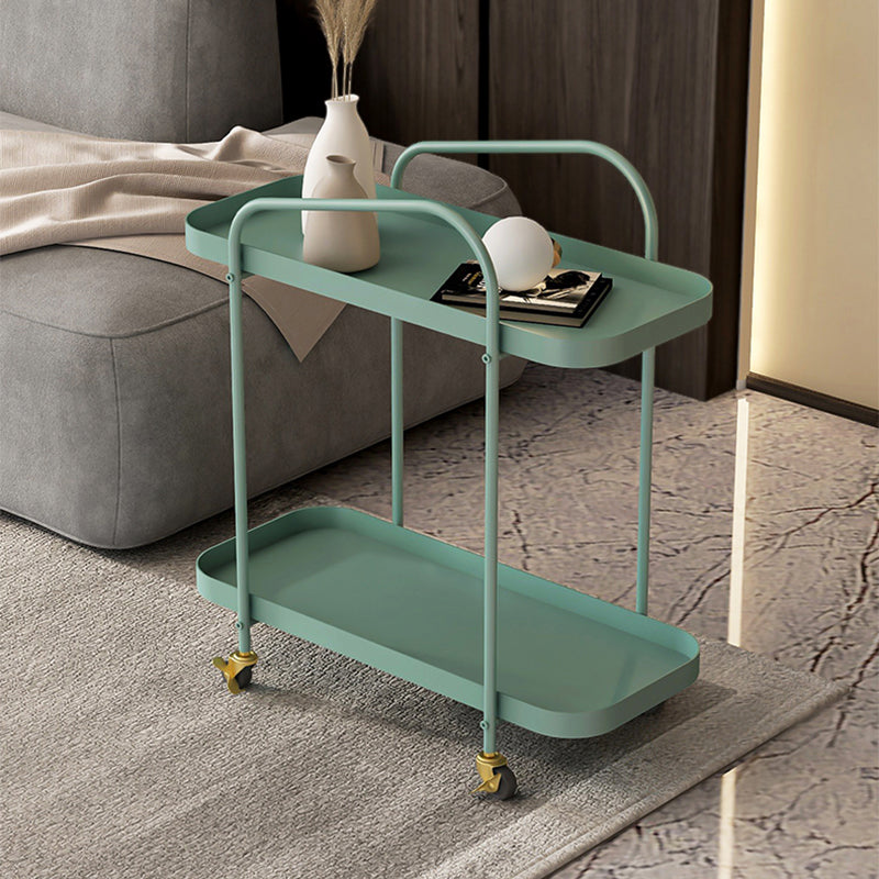 11" Wide Glam Corner Table Rectangular Accent Side Table with Storage