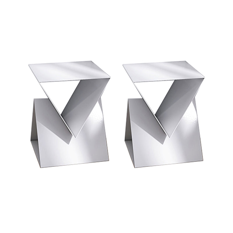 15" Wide Contemporary Corner Table Square Side Table with Storage