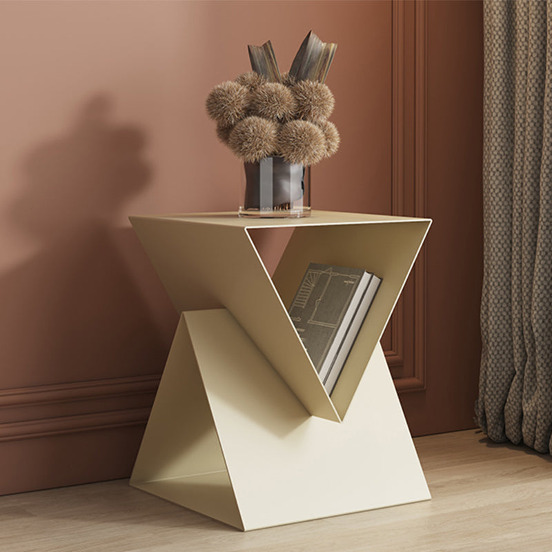 15" Wide Contemporary Corner Table Square Side Table with Storage