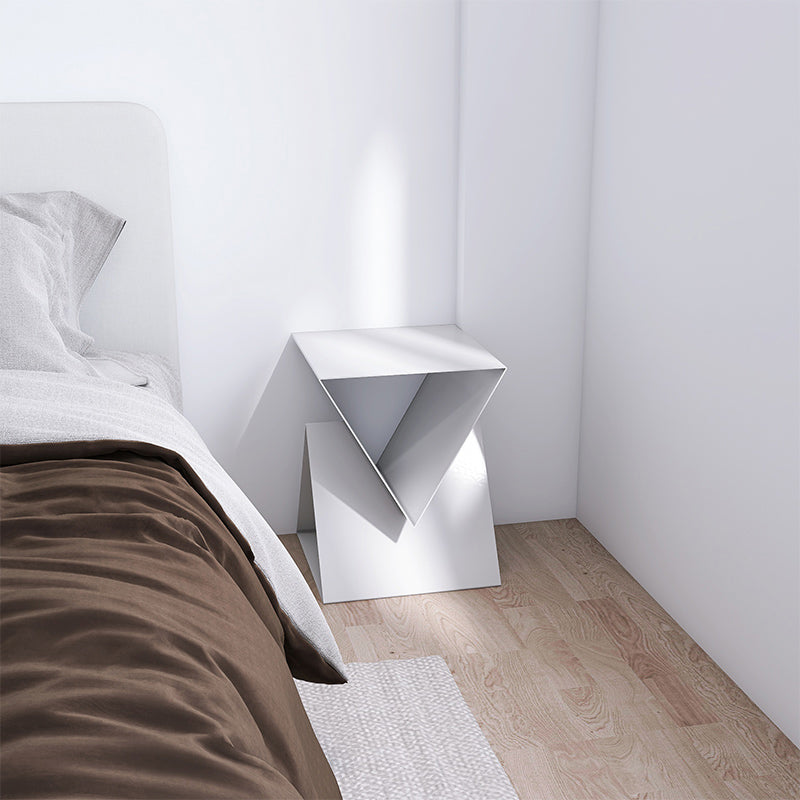 15" Wide Contemporary Corner Table Square Side Table with Storage