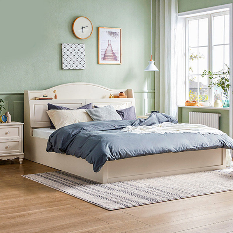 Modern Standard Bed Solid Color Bed Frame with Headboard and Footboard