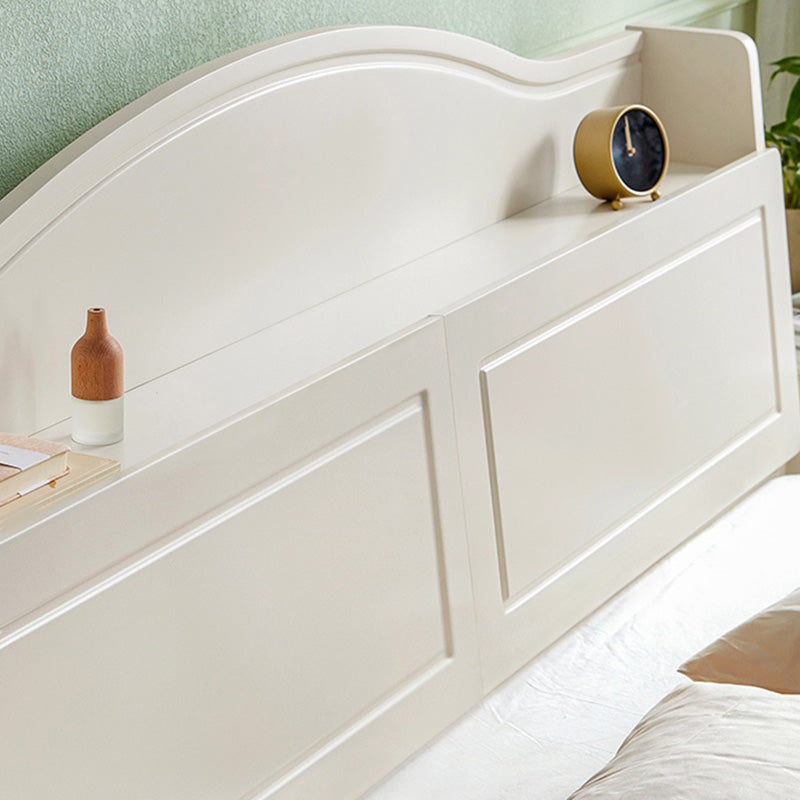 Modern Standard Bed Solid Color Bed Frame with Headboard and Footboard